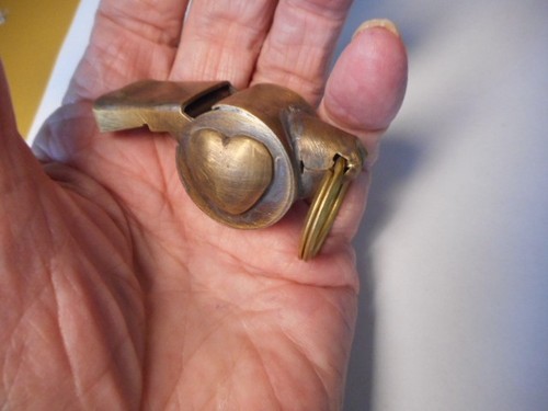 Police type whistle - with, heart