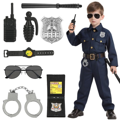 Police pretend play - toys,, 9pcs