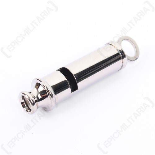 Nickel plated police whistle - plated,