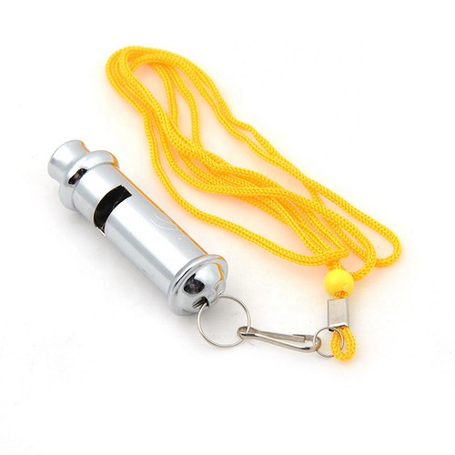 Metal police whistle with - metal,
