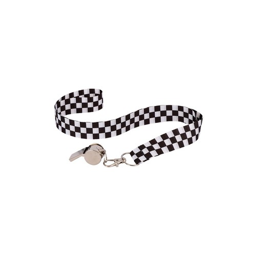 Police whistle lanyard - whistle, on